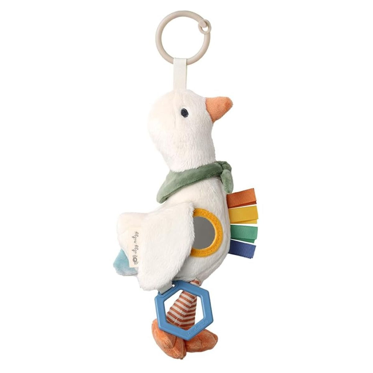 Itzy Ritzy Bitzy Traveler Developmental Sensory Toy - Gracie the Goose - Perfect for On the Go Use