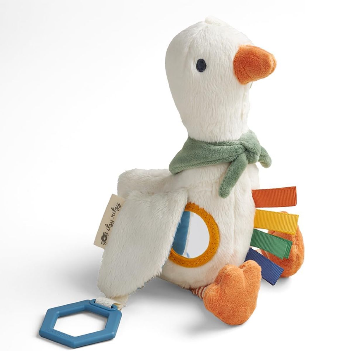 Itzy Ritzy Bitzy Traveler Developmental Sensory Toy - Gracie the Goose - Supports Early Development