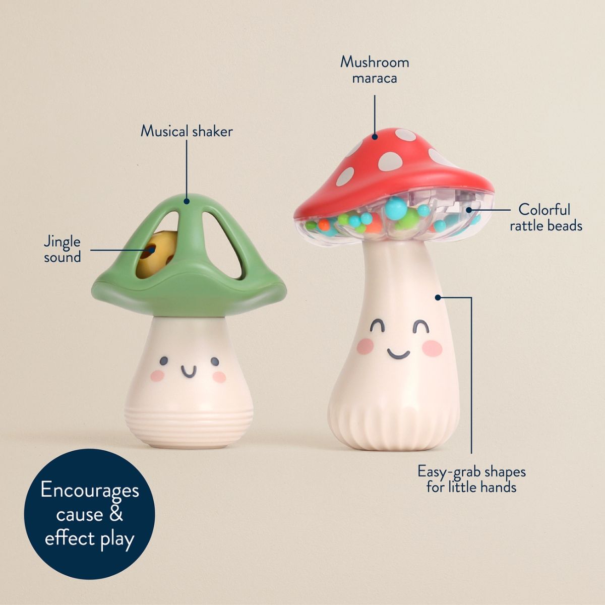 Itzy Ritzy Itzy Mini Maracas Baby Musical Toy Set - Encourages Motor Development