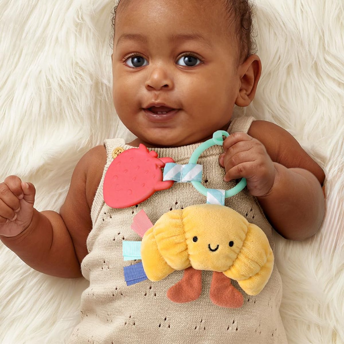 Itzy Ritzy Itzy Pal Infant Toy - Chloe the Croissant - Easy for Little Hands to Hold